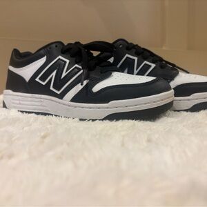 New Balance Kids Black and White Sneakers